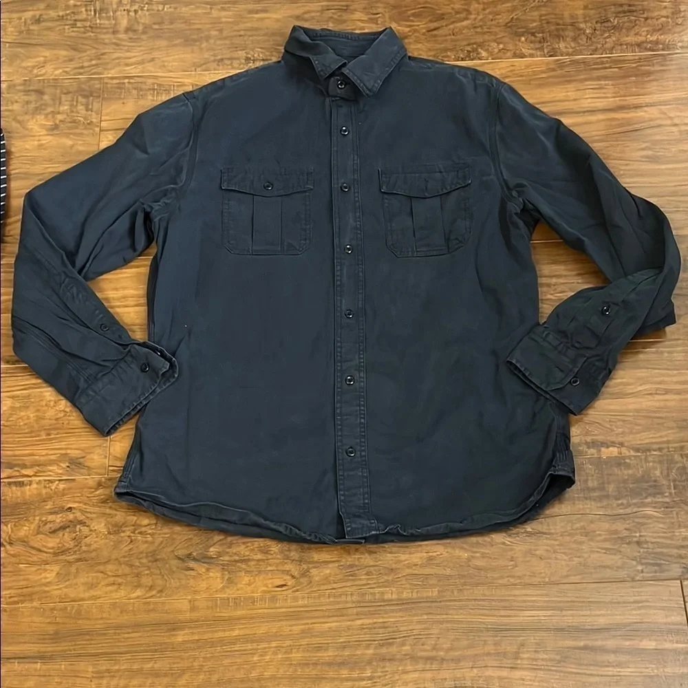 2 Banana Republic Blue and White Casual Button Down Shirt and Navy Shirt